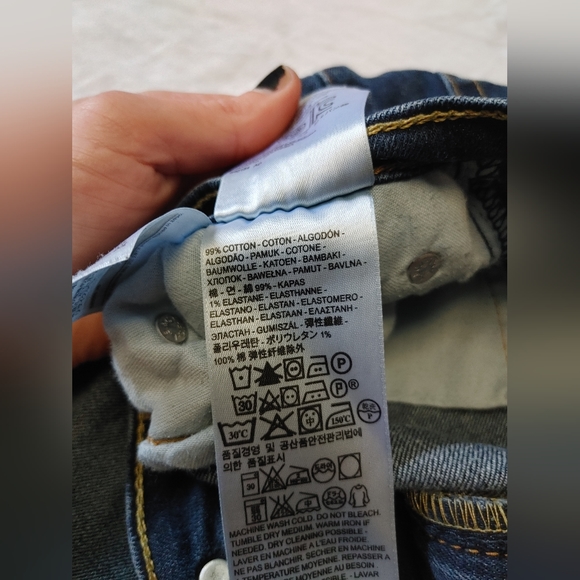 💚 LEVIS 504 Regular Fit Dark Wash Jeans Size 34/30 - Picture 2 of 6